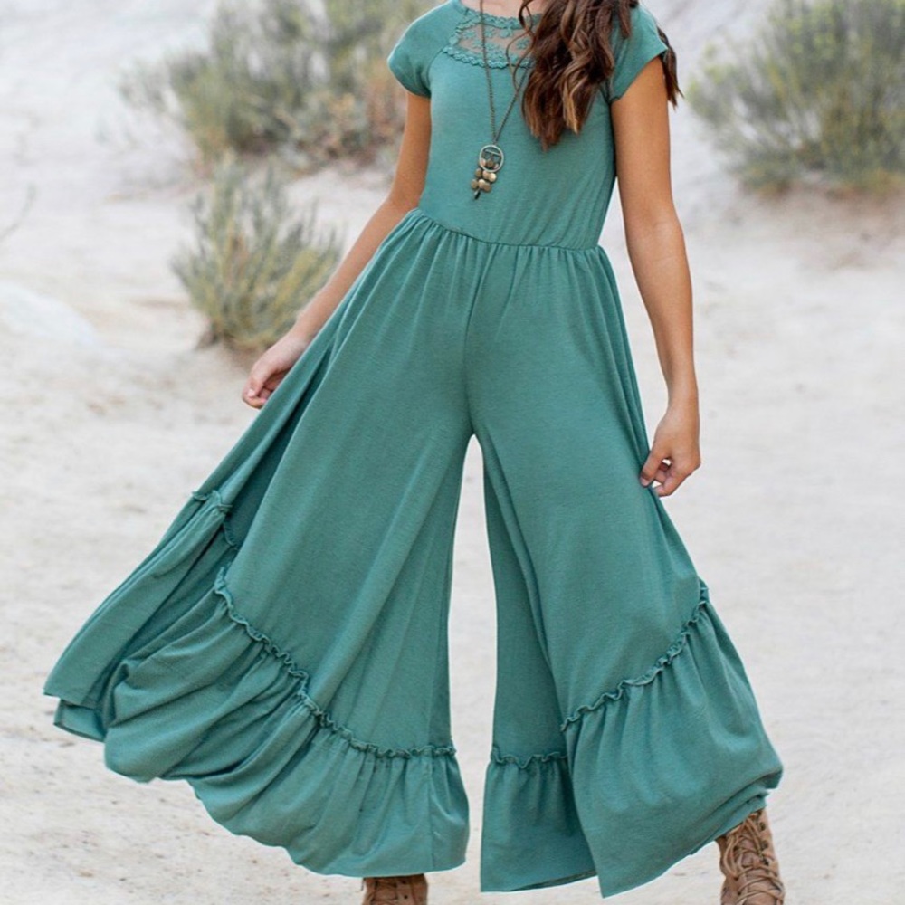 Joyfolie Kaylee Jumpsuit in Marine Green
